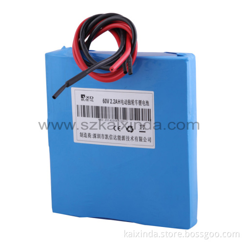 60V 2200mAh 3400mAh Lithium Ion Battery for Air Wheel (KXD 60V 2200mah)